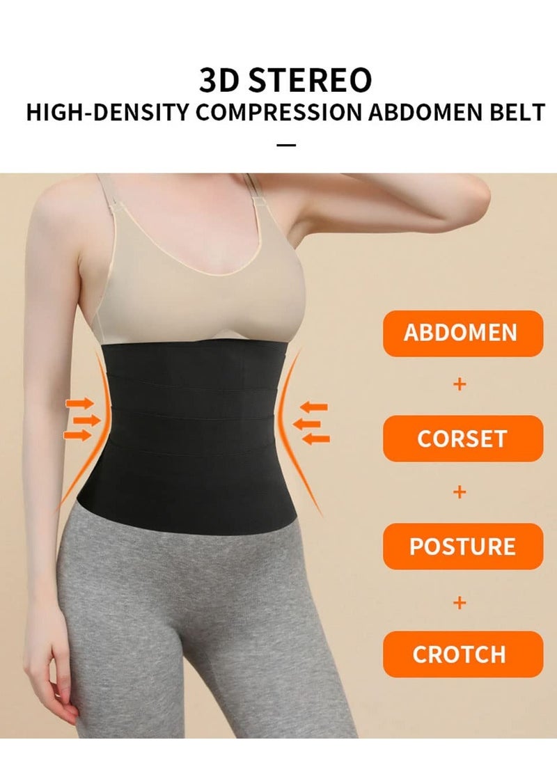 Cuken 5M Waist Trainer for Women Lower Belly Fat, Slimming Tummy Wrap Belt Adjustable Comfortable Back Braces for Lower Back Pain Relief Abdominal Body Slimming Belt For Flat Tummy Belly Slimming Belt Sweat Band, Non-Slip  - Image 4