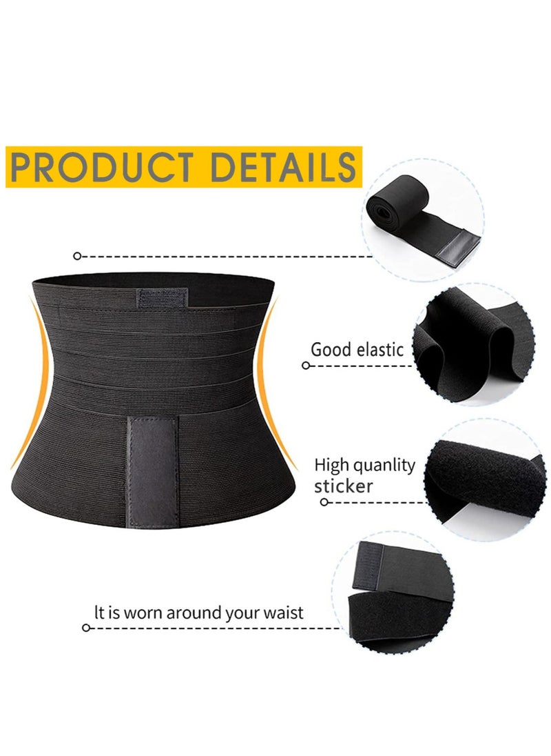Cuken 5M Waist Trainer for Women Lower Belly Fat, Slimming Tummy Wrap Belt Adjustable Comfortable Back Braces for Lower Back Pain Relief Abdominal Body Slimming Belt For Flat Tummy Belly Slimming Belt Sweat Band, Non-Slip  - Image 3