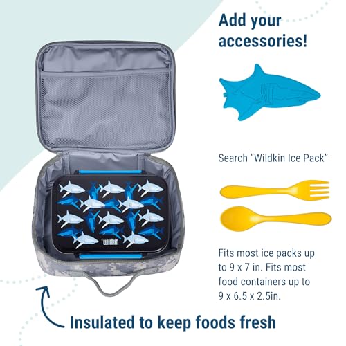 Wildkin Kids Insulated Lunch Box – Durable and Reusable for School & Travel - Digital Camo - Image 5