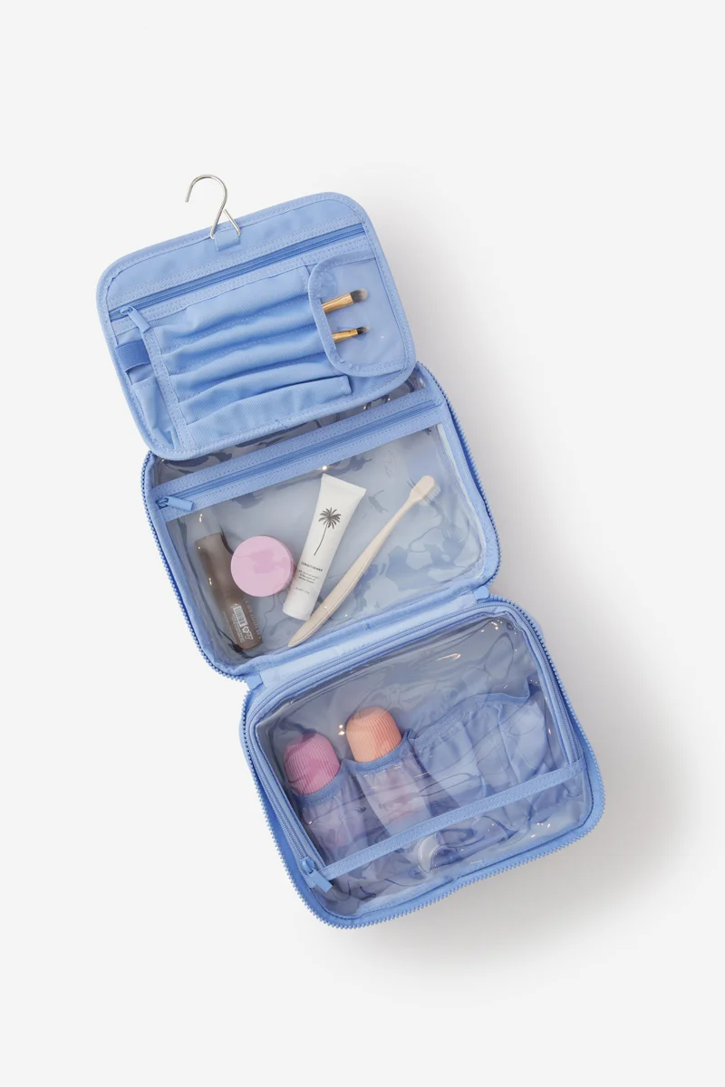 تايبو حافظة مستحضرات تجميل معلقة ثلاثية الطي