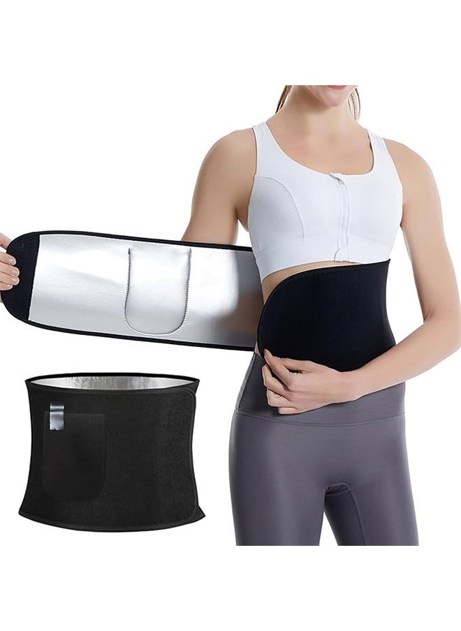 RATSAW Waist Trainer Trimmer for Weight Loss Sauna Effect Adjustable Waist Trimmer Sweat Exercise Belt Lumbar Support Slimming Body Shaper Workout Girdles Band for Women and Men  - Image 1