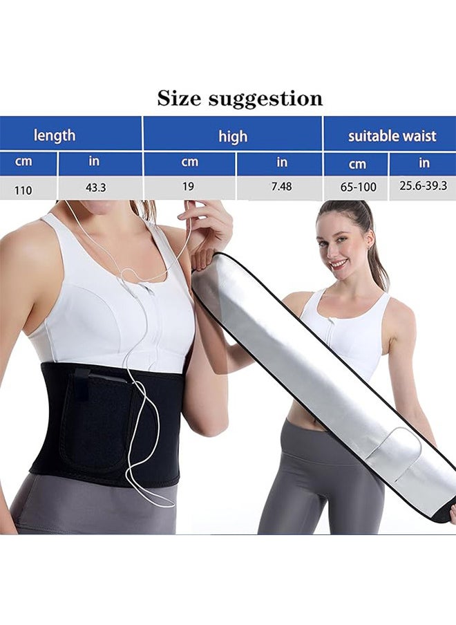 RATSAW Waist Trainer Trimmer for Weight Loss Sauna Effect Adjustable Waist Trimmer Sweat Exercise Belt Lumbar Support Slimming Body Shaper Workout Girdles Band for Women and Men  - Image 2