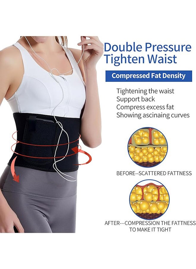 RATSAW Waist Trainer Trimmer for Weight Loss Sauna Effect Adjustable Waist Trimmer Sweat Exercise Belt Lumbar Support Slimming Body Shaper Workout Girdles Band for Women and Men  - Image 4