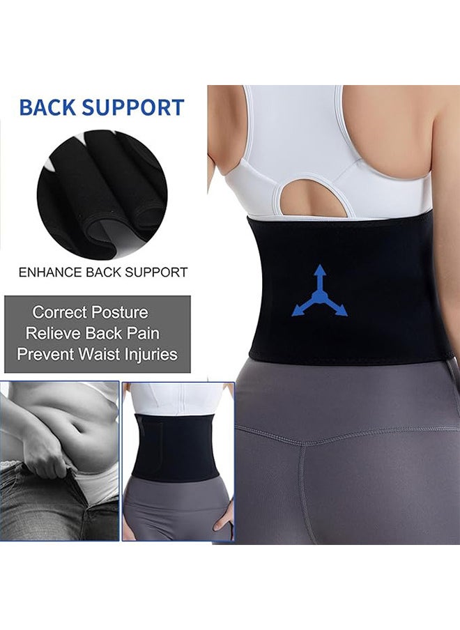 RATSAW Waist Trainer Trimmer for Weight Loss Sauna Effect Adjustable Waist Trimmer Sweat Exercise Belt Lumbar Support Slimming Body Shaper Workout Girdles Band for Women and Men  - Image 5