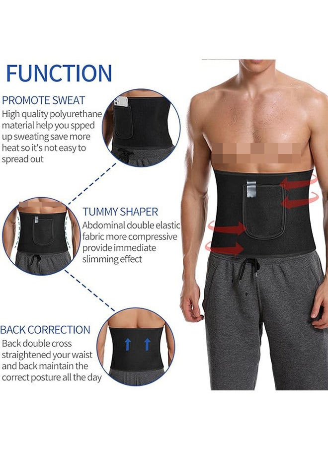 RATSAW Waist Trainer Trimmer for Weight Loss Sauna Effect Adjustable Waist Trimmer Sweat Exercise Belt Lumbar Support Slimming Body Shaper Workout Girdles Band for Women and Men  - Image 3