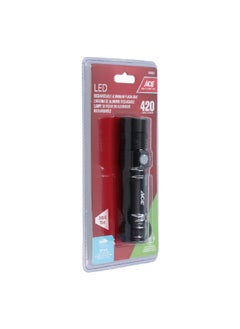 ACE High-Quality Rechargeable Aluminum 420-Lumens LED Flashlight Black 27.3 x 5 x 12.4 cm 3999602  - Image 2