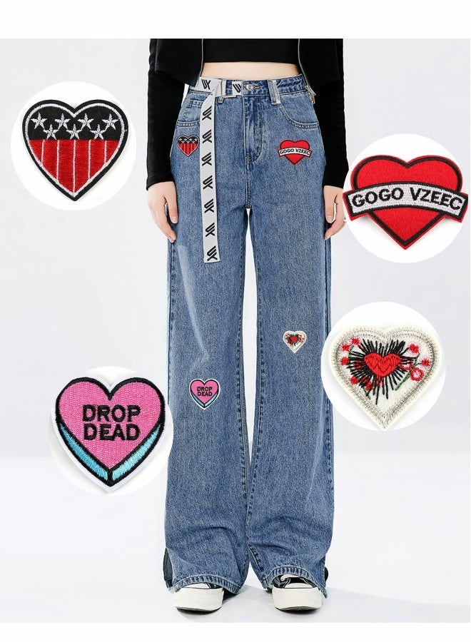 24Pcs Embroidered Patches for DIY Crafts - Sew On/Iron On Applique Decorations for Clothing, Dresses, Pants, Hats, Jeans, and Backpacks. Perfect for Personalizing Your Style! - Image 3