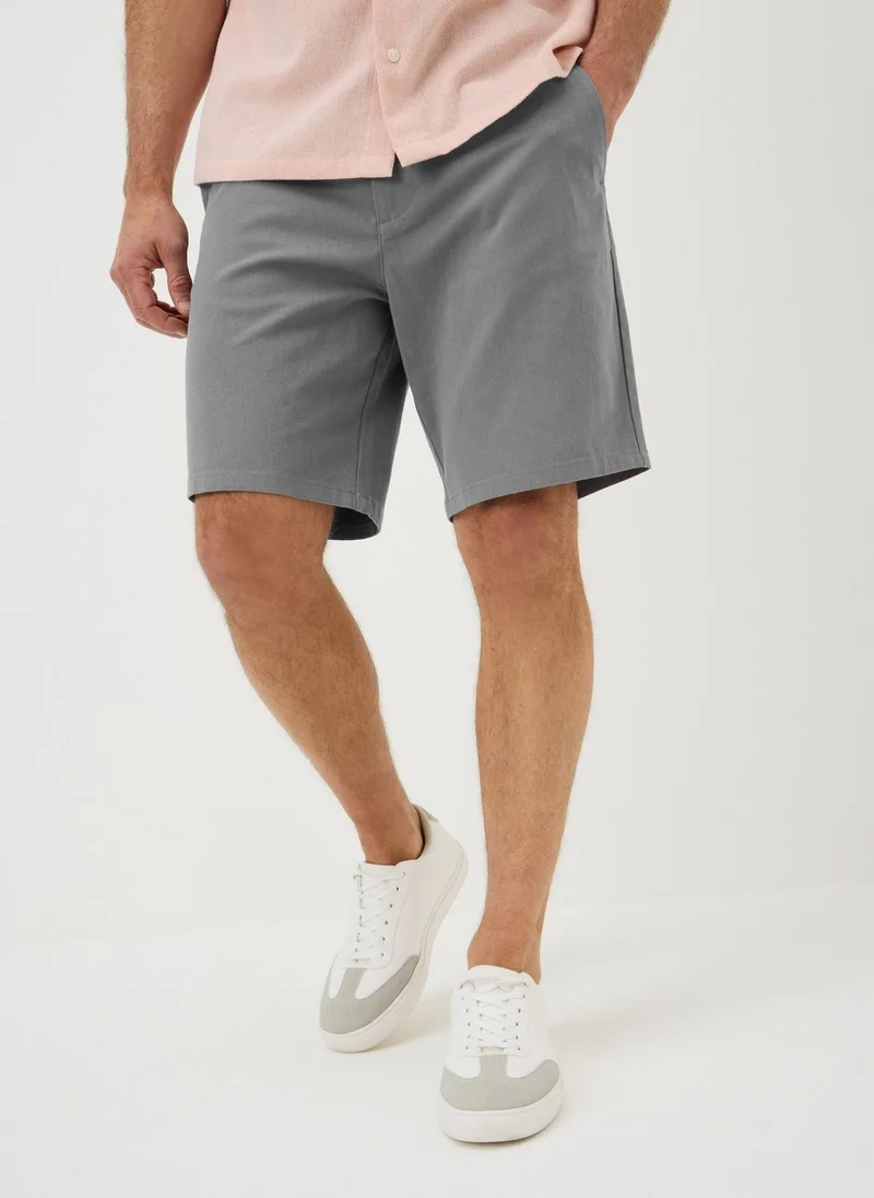 Matalan Charcoal Regular Fit Chino Shorts