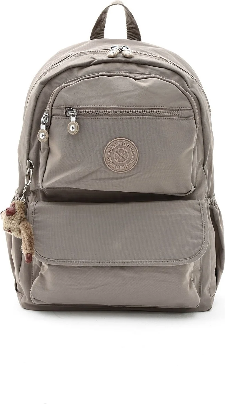 Sanmorris Unisex Waterproof Fabric Large School Travel Backpack with Laptop Compartment