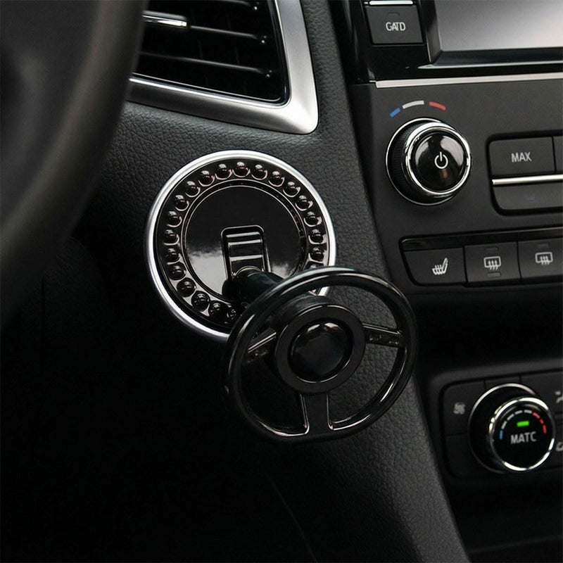 YoRise Car Joystick Push Start Button Cover Cool Metal Auto Engine Start Stop Button Decorative Lever Vehicle Ignition Switch Protective Rocker Cover Fit for Most Cars Trucks SUVs Black - Image 3