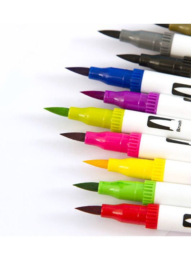 NIBEMINENT 48 Colors Dual Tip Brush Pen Set Multicolour - Image 3
