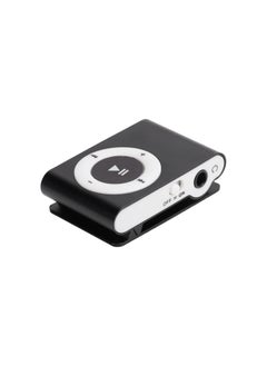 Mini MP3 Player, Portable Digital Music Media Player, Mini MP3 with Back Clip, Player with Earphone and USB Cable, up to 5H Playing Time, Support Memory Card (Black)