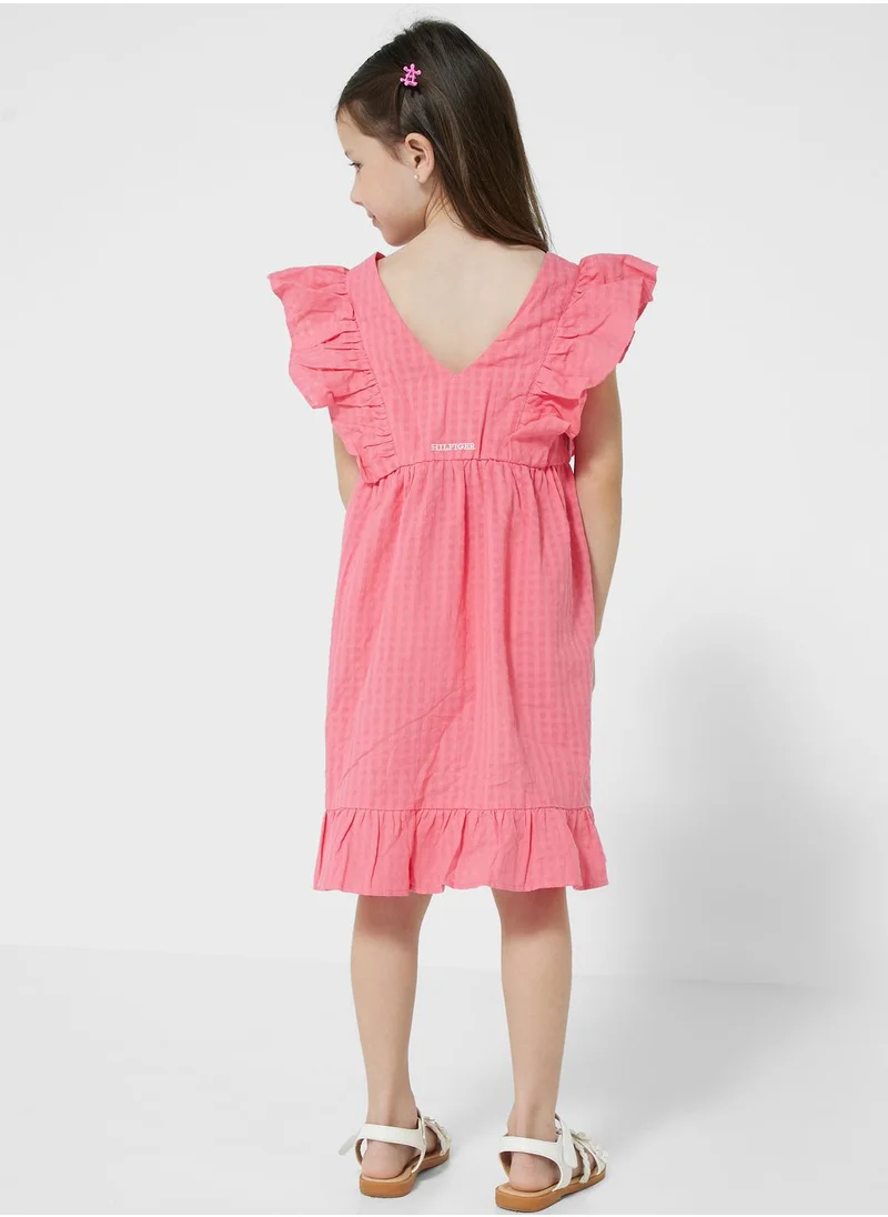 TOMMY HILFIGER Youth Gingham Ruffle Dress