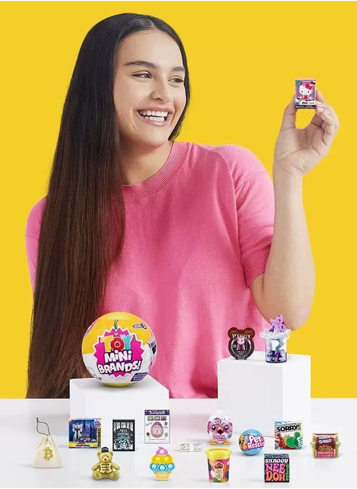 5 Surprise 5 Surprise Toy Mini Brands，1 Collector's kit ，Real miniature toys by Zuru, Five times surprise ball, Mini blind box ball  - Image 2