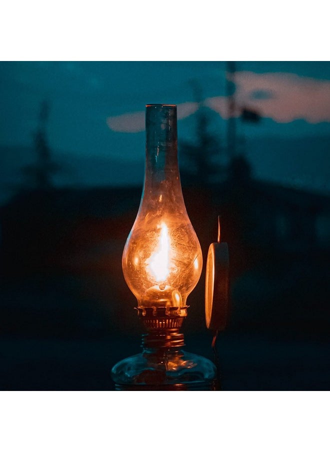 OSALADI Glass Lamp Shade 2Pcs Oil Lamp Globe Hurricane Lamp Replacement Glass Clear Crimped Top Chimney Kerosene Lamp Shade Glass Oil Lamp Chimney Hurricane Vintage Lamp Shade  - Image 5