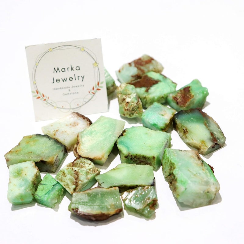 MARKA Marka 20 Gram Natural Chrysoprase Rough Raw Crystal Healing Stones Healing Crystal Gemstone Rough Stone  - Image 4