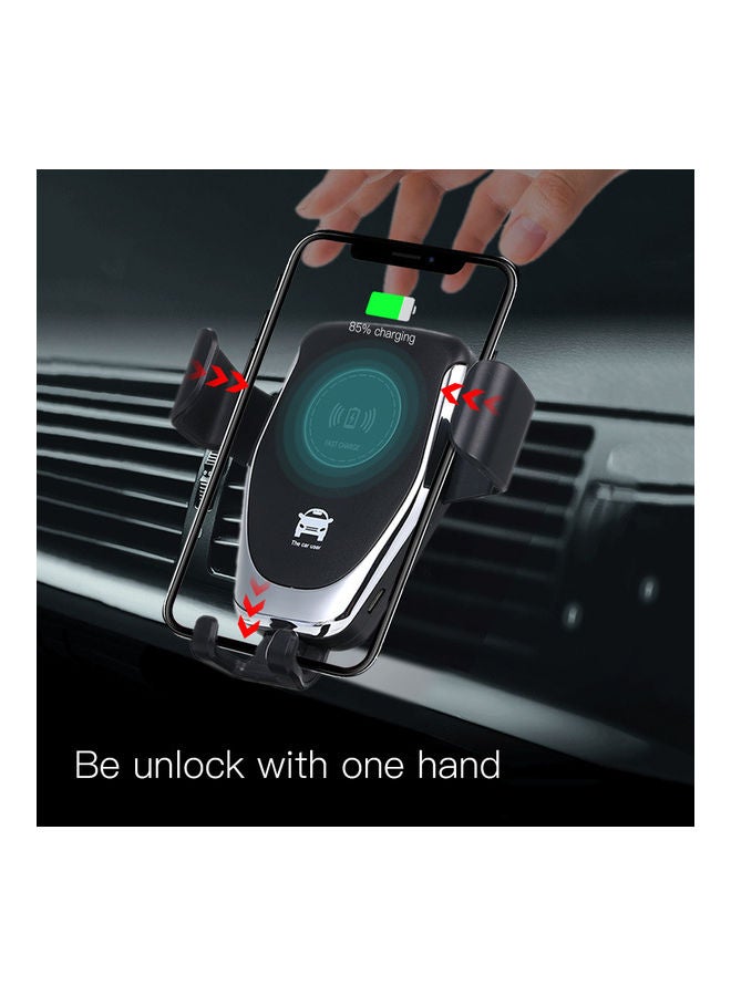 NIBEMINENT 10W QI Wireless Fast Charger Car Mount Holder Stand Phone Charging White  - Image 5
