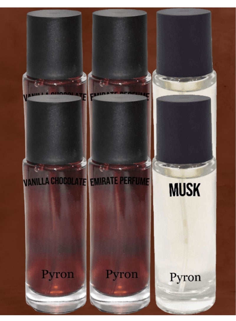 بيرون مجموعة العطور تحتوي على 2 من عطر امارات 2 من عطر فانيلا شوكولاته و 2 من عطر مسك 30 مل EDP - Image 1