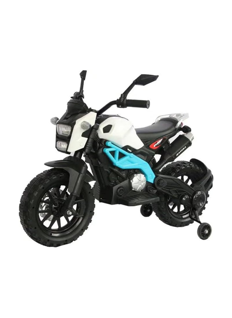 Lovely Baby Lovely Baby Kids LB 444EL Battery Operated Power Riding Motorcycle with Support Wheels - Blue 