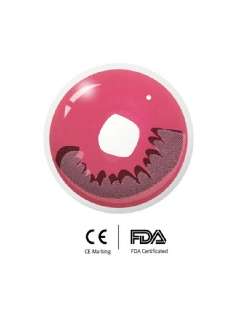 يونيبلينغ عدسات لاصقة ملونة سنوية تانجيرو  قاتل الشياطين للتنكر، عدسات ورديه - Image 4