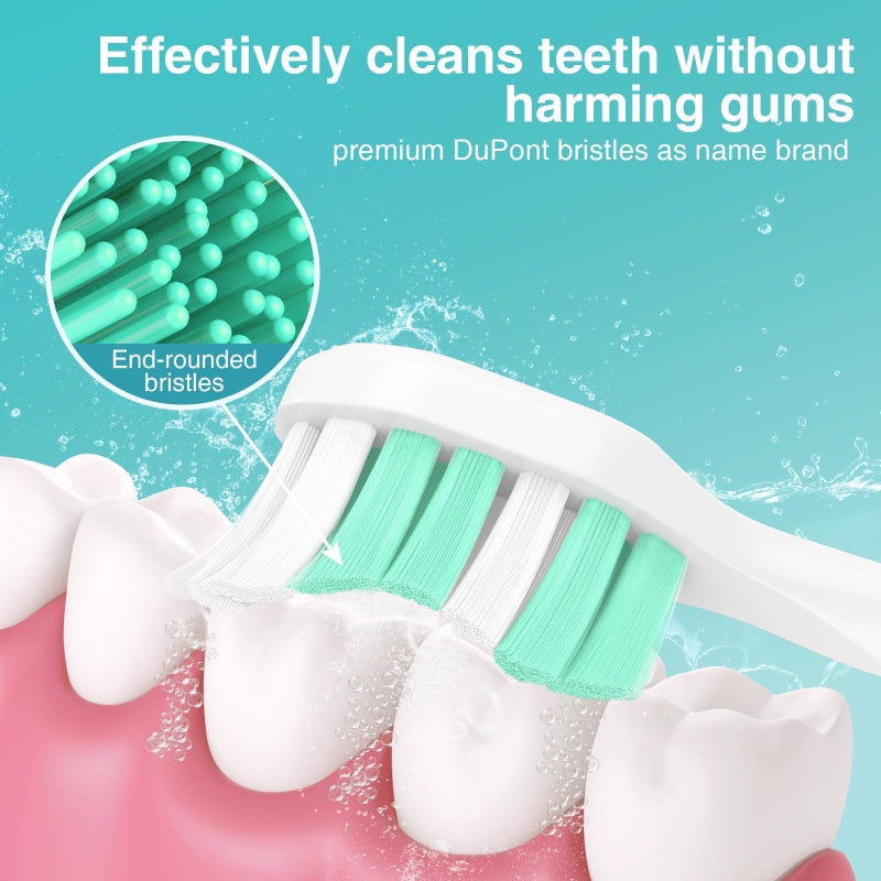 Aoremon Toothbrush Replacement Heads for Philips Sonicare C2 Plaque ProtectiveClean 5300 6100 4100 DiamondClean Smart 9300 9900 ExpertClean 7500 Click-on Handles Electric Toothbrushes, 10 Count - Image 4