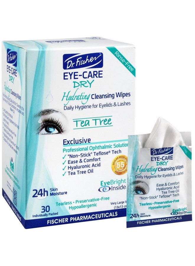 Dr. Fischer Tea Tree Eyelid Wipes - Gentle Eye Wipes for Everyday Eye Cleansing and Hypoallergenic Makeup Remover - Image 1