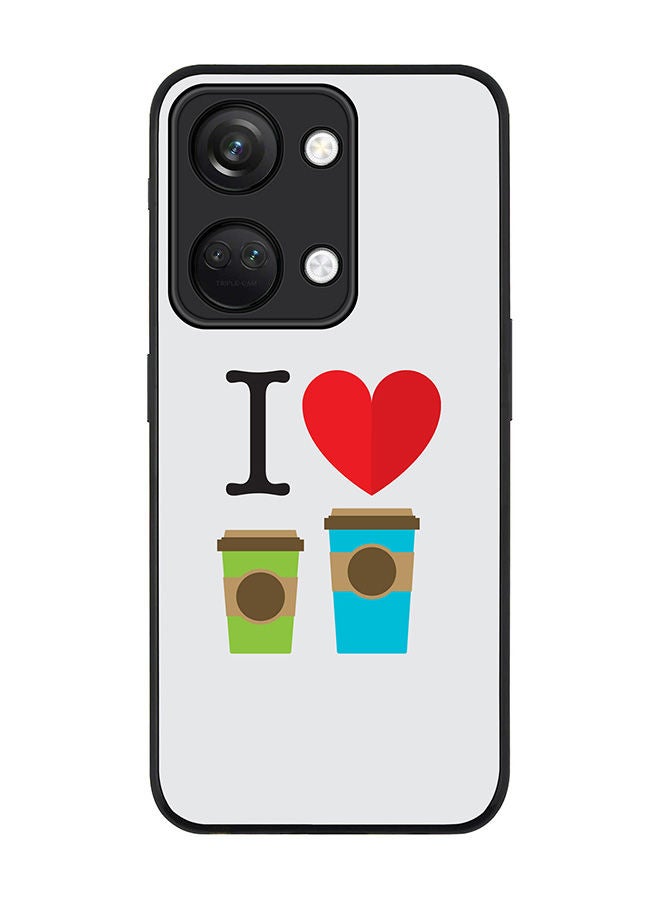 Stylizedd Rugged Black edge case for ONEPLUS NORD 3 5G / OnePlus Ace 2V, Slim fit Soft Case Flexible Rubber Edges Anti Drop TPU Gel Thin Cover -  I Love Coffee - Image 1