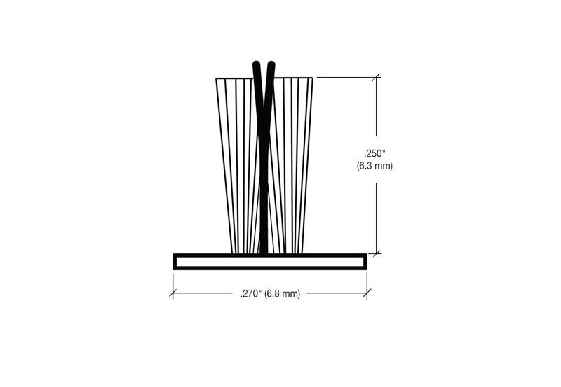 CRL Z78295C Zipper Pile Weatherstrip .270" Backing - .250" Pile Height - 100' Roll - Image 3