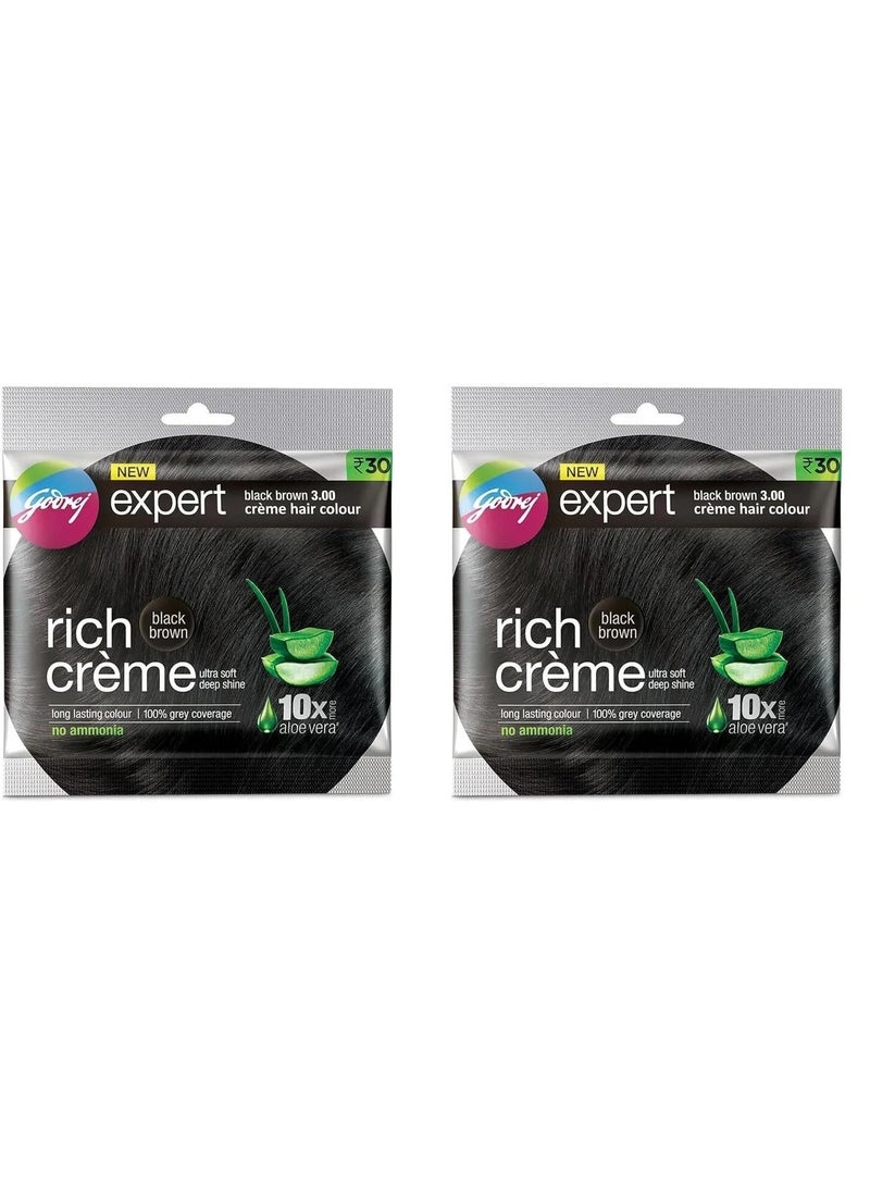 Godrej New Expert Creme Hair Color With Aloe Vera - Black  brown - Image 1