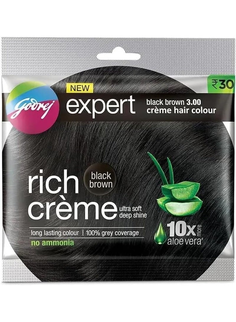 Godrej New Expert Creme Hair Color With Aloe Vera - Black  brown - Image 2