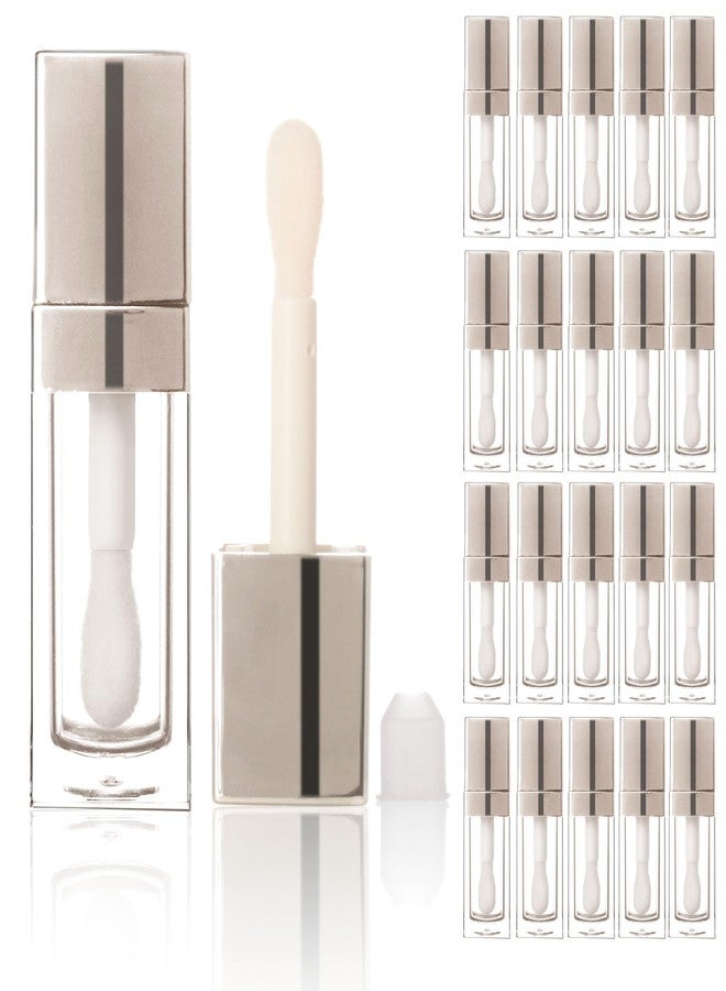 COSIDEA 20PCS Empty 8ML Square clear Lip Gloss Tube Silver big doe foot wand lipgloss tubes for Lip oil tint bottles container - Image 1