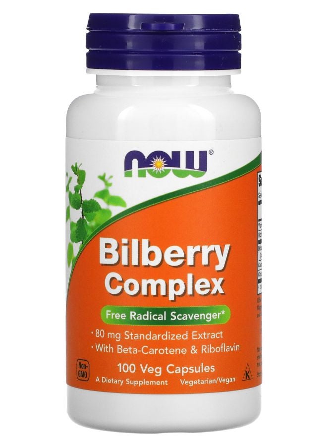 now Bilberry Complex 100 Veg Capsules