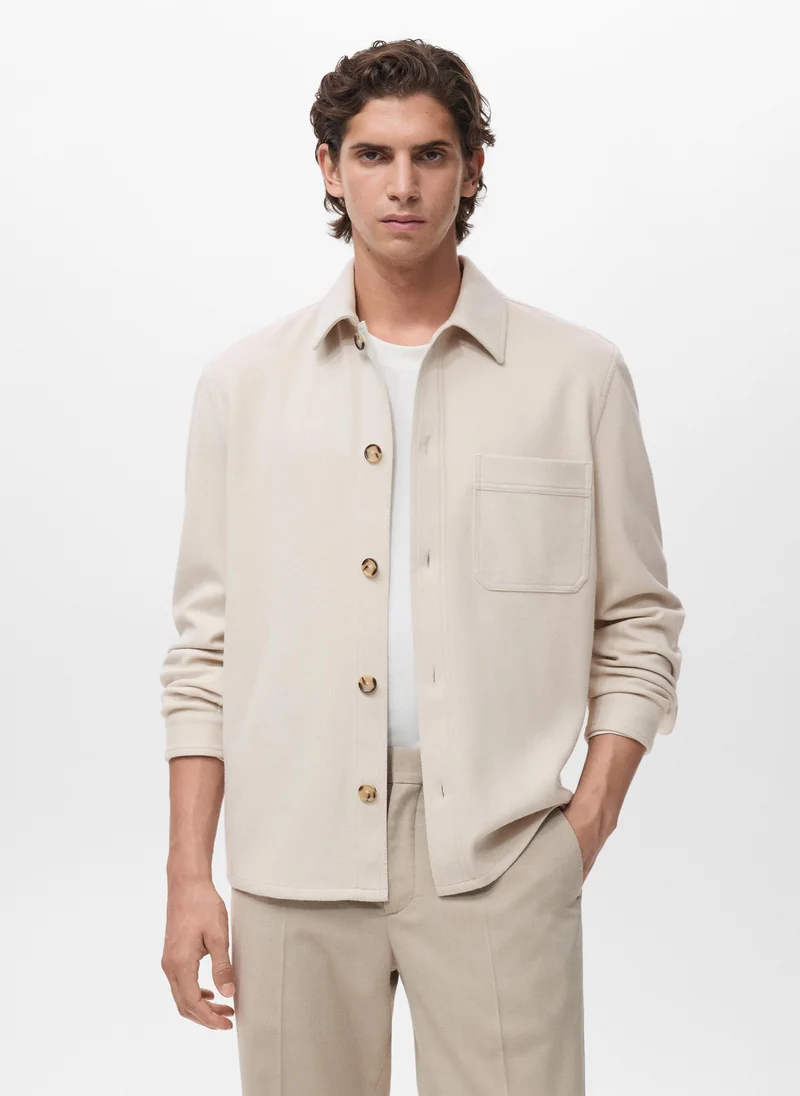 Mango Man Regular fit flannel overshirt