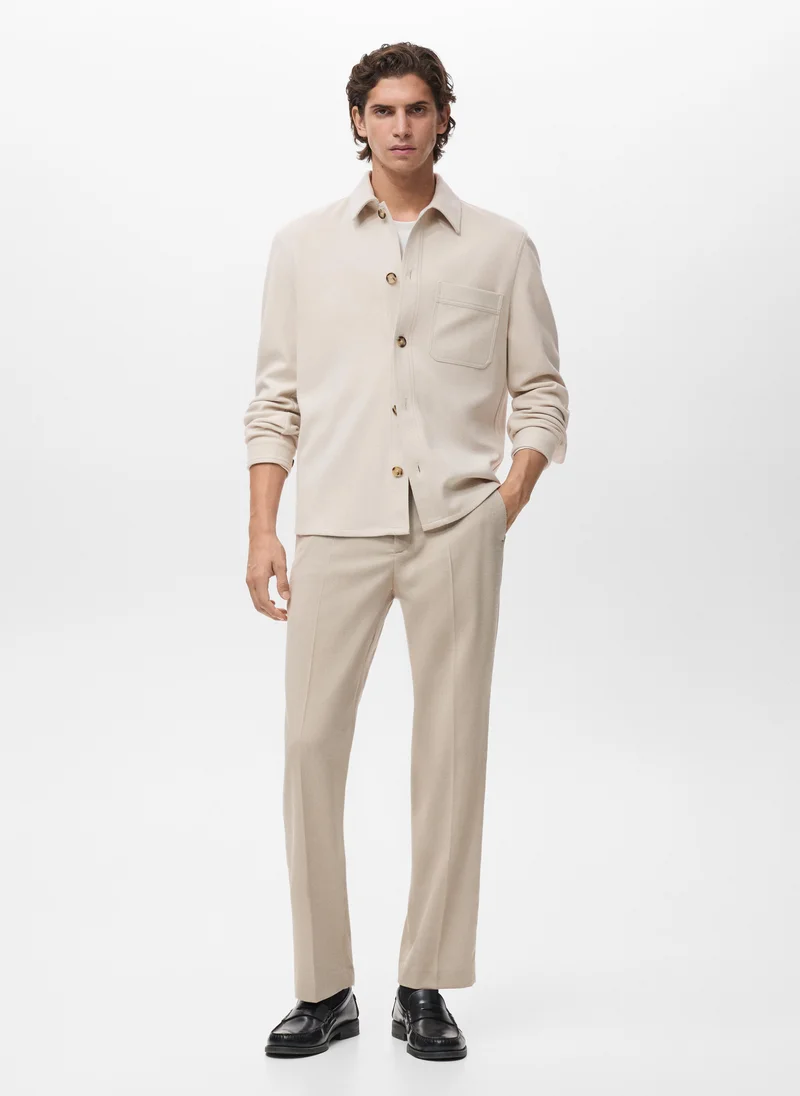 Mango Man Regular fit flannel overshirt