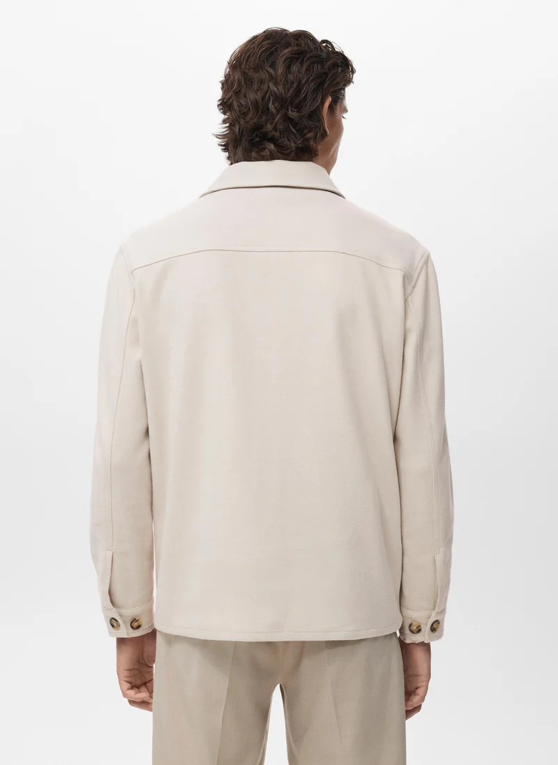 Mango Man Regular fit flannel overshirt