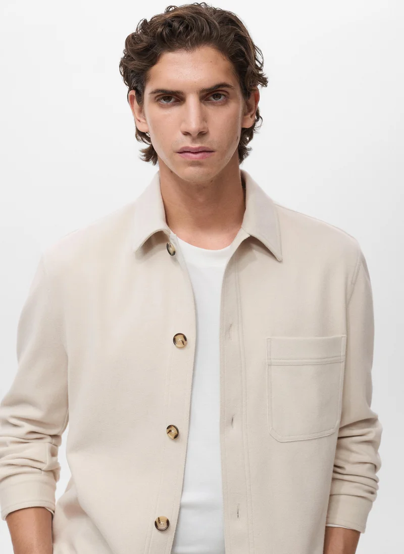 Mango Man Regular fit flannel overshirt