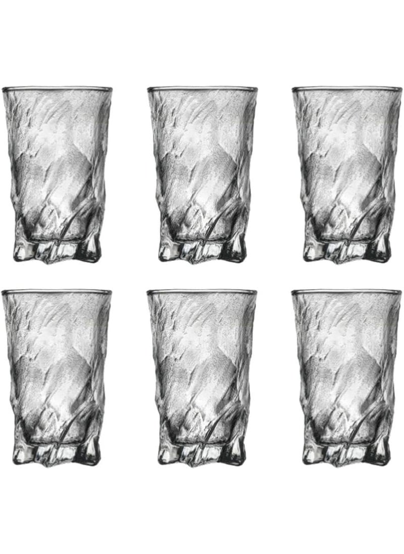 BLISS START BLISS START Elegant Drinking Glasses for Water Wine Juice Square Shape Glasses for Bars Restaurants Kitchen Home Pack of 6 250 ML  - Image 2