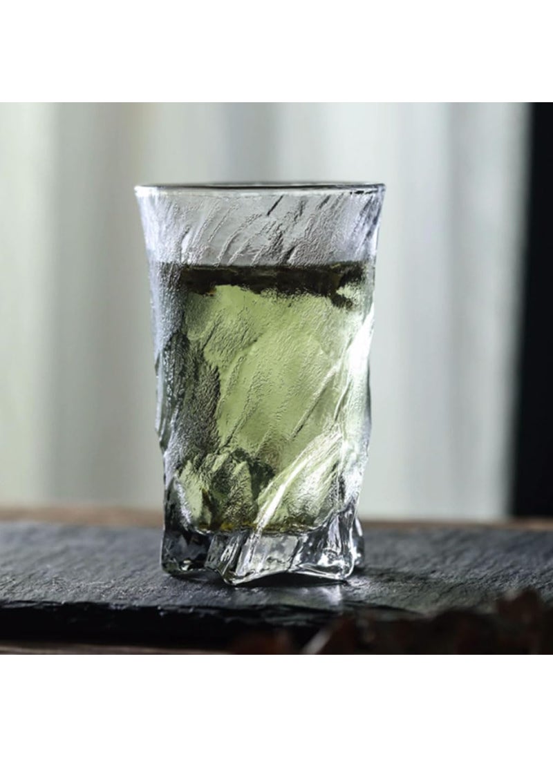 BLISS START BLISS START Elegant Drinking Glasses for Water Wine Juice Square Shape Glasses for Bars Restaurants Kitchen Home Pack of 6 250 ML  - Image 1