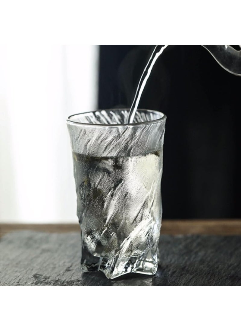 BLISS START BLISS START Elegant Drinking Glasses for Water Wine Juice Square Shape Glasses for Bars Restaurants Kitchen Home Pack of 6 250 ML  - Image 3
