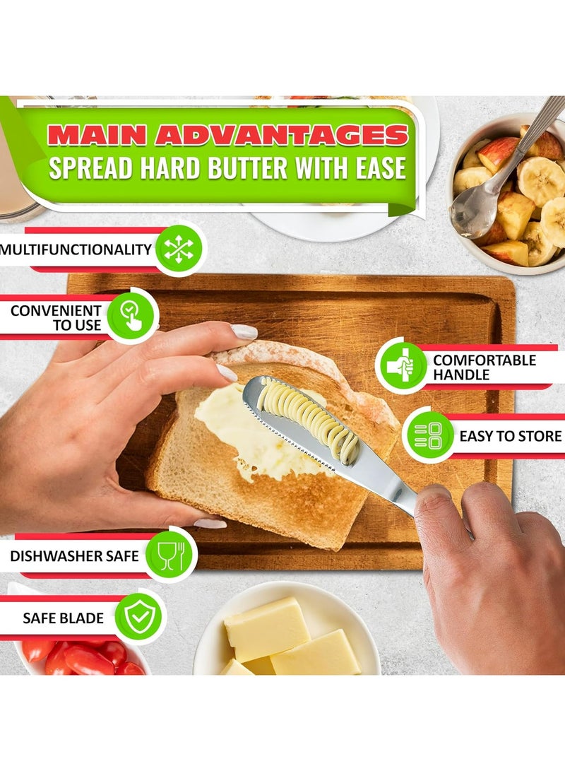 2 PCS Stainless Steel er Spreader Knife - 3 in 1 Multifunctional Utensil  - Image 4