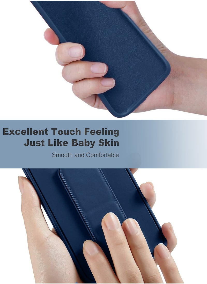 Wtech Hand Grip Foldable Magnetic Kickstand Wrist Strap Finger Grip With Built-In Iron Case Cover For Huawei Pura 70 Pro / Pura 70 Pro+ / Pura 70 Pro Plus 5G 2024 Navy Blue  - Image 4