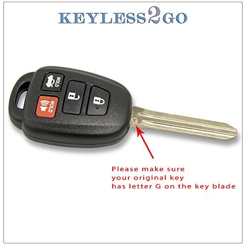 Keyless2Go New Keyless Entry Remote Car Key for Vehicles That Use HYQ12BDM with G Chip - Image 3