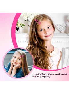 Cinaci Cinaci 100pcs in 25 Candy Colors 5cm/2" Glitter Metal Snap Hair Clips Non-slip Hair Barrettes Bang Holders for Baby Girls Toddlers Kids Teens  - Image 4