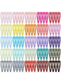 Cinaci Cinaci 100pcs in 25 Candy Colors 5cm/2" Glitter Metal Snap Hair Clips Non-slip Hair Barrettes Bang Holders for Baby Girls Toddlers Kids Teens  - Image 1