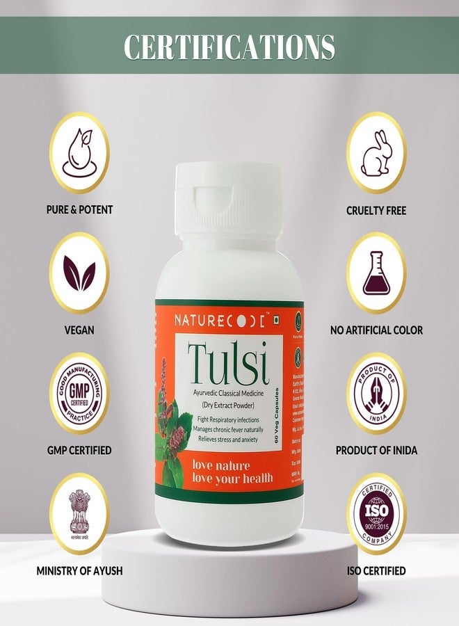 Nature Code Ayurvedic Tulsi Extract 400mg Capsules | Supports Immune Health and Natural Wellness | Helps Maintain Calmness and Everyday Balance | 60 Veg Capsules - Image 5