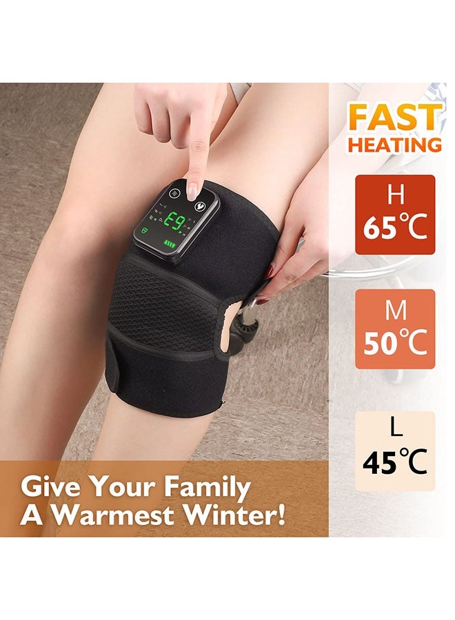 عربست مدلك الركبة الكهربائية USB التدفئة الاهتزاز الأشعة تحت الحمراء الساخنة ضغط العلاج الكوع الكتف الركبة تدليك الوسادة لتخفيف آلام المفاصل - Image 1