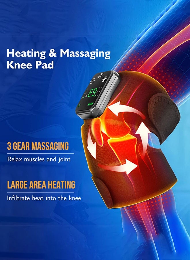 عربست مدلك الركبة الكهربائية USB التدفئة الاهتزاز الأشعة تحت الحمراء الساخنة ضغط العلاج الكوع الكتف الركبة تدليك الوسادة لتخفيف آلام المفاصل - Image 5