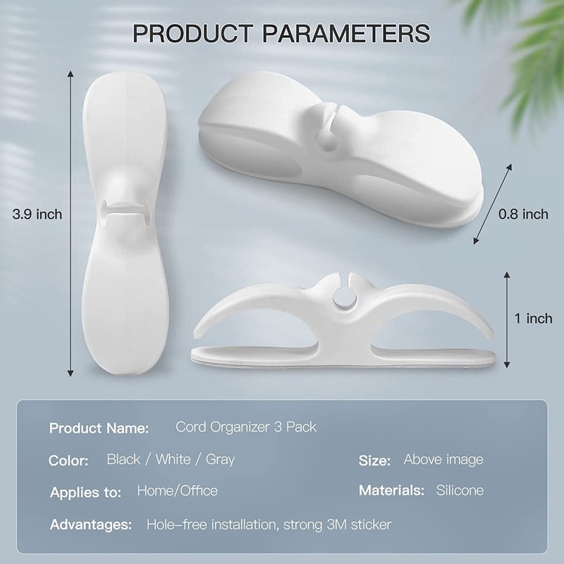 PRIAVY Cord Organiser for Appliance Kitchen Appliance Cord Organiser Stick On Cord Wrapper Winder Holder for Appliance Adhesive Cord Keeper for Blender Mixer Coffee Maker Air Fryer  - Image 5