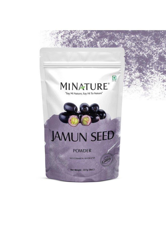minature mi nature Jamun seed powder(Eugenia Jambolana) |Herbal supplement | Improves Digestion overall wellbeing| Pure & Natural |227 g (8 oz) - Image 1