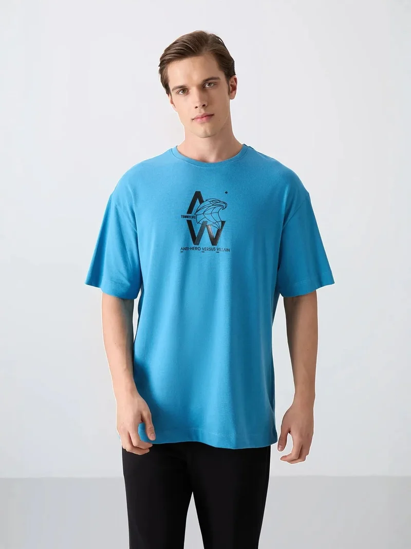 TOMMYLIFE TOMMY Oversized Logo Crew Neck T-Shirt